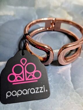 paparazzi Rose Gold Open-Link Cuff Bracelet